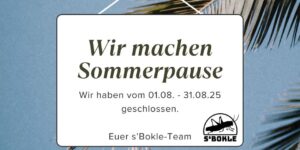 Sommerpause im August