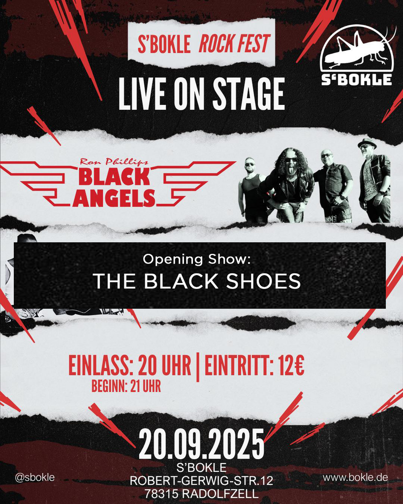 Flyer Black Angels und The Black Shoes