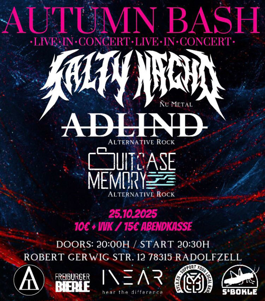 Flyer Salty Nacho, Adlind, Suitcase Memonry