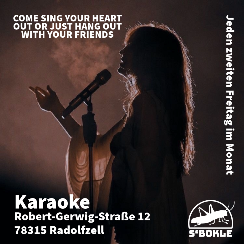 Flyer Karaoke im Bokle am zweiten  Freitag im Monat