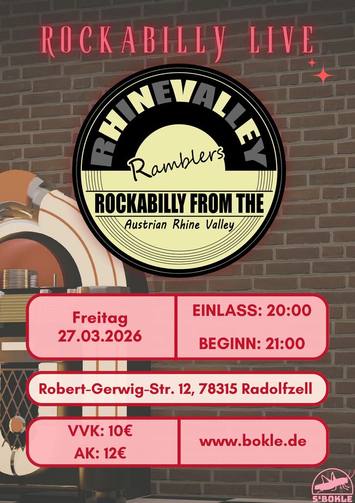 Rockabilly live mit Rhine Valley Ramblers am 27.3.2026