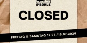 Geschlossen am 17. und 18.7.2026