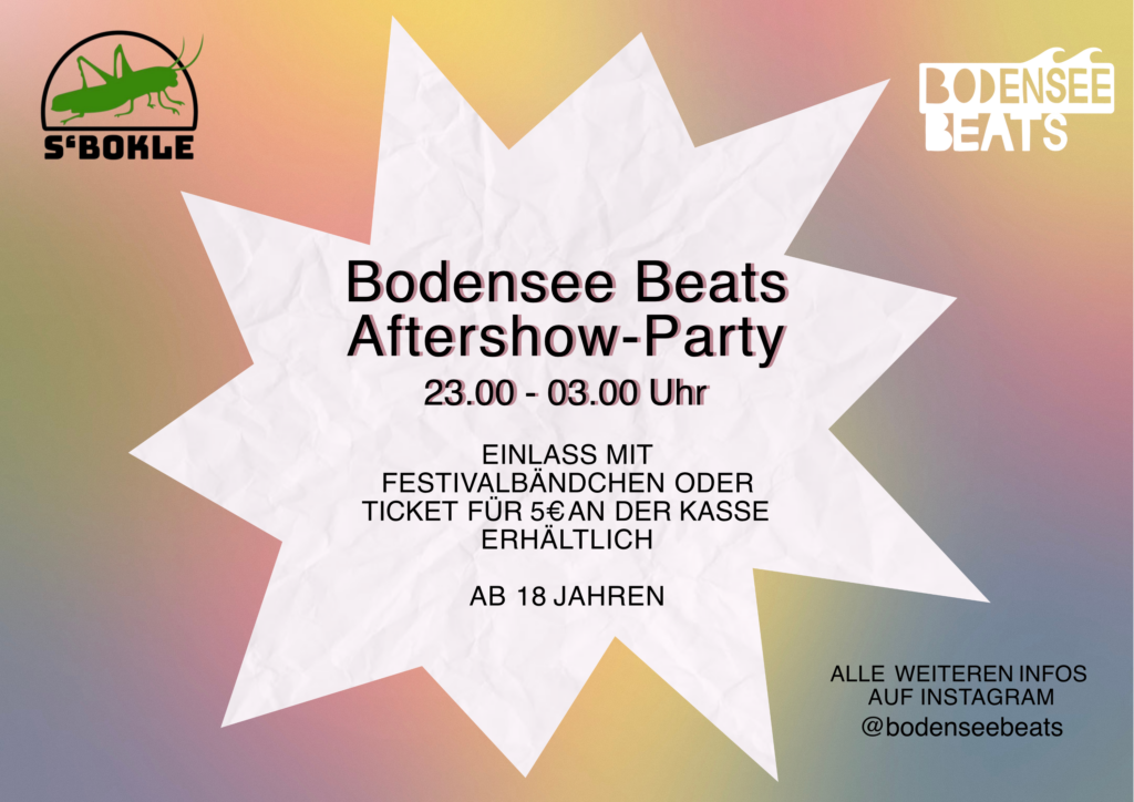 Bodensee Beats Aftershow Flyer für den 24.7.2026