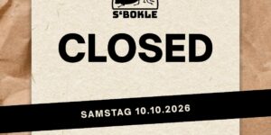 am 10.10.2026 ist das Bokle geschlossen