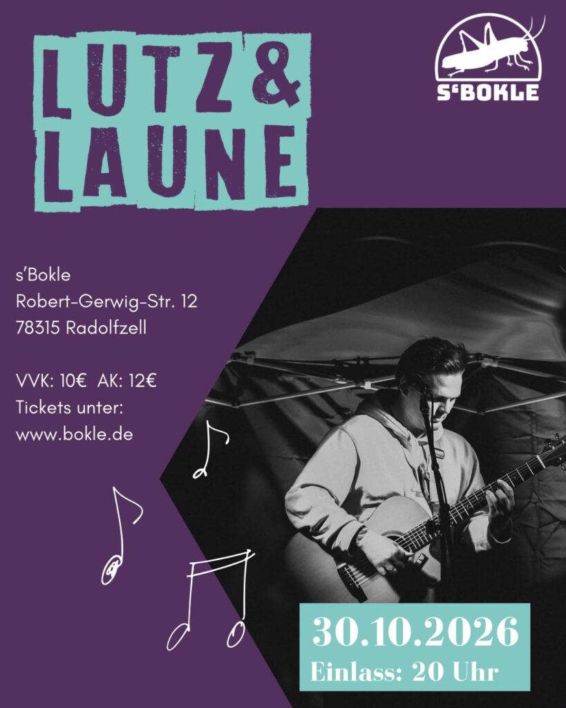 Lutz & Laune - Solo - Loungekonzert am 30.10.2026